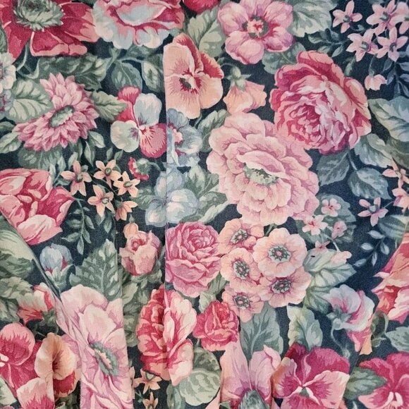 2 Vintage 90s Girls 18 Month 2T Floral Party Dresses Layered‎ Pink Collar Formal - Picture 12 of 14